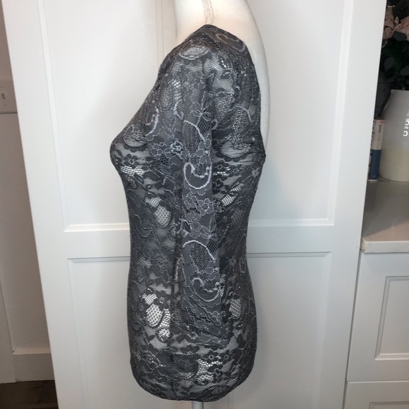 Talula gray lace top - Picture 2 of 9